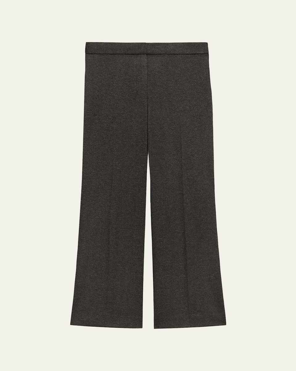 Herringbone Knit Cropped Pants